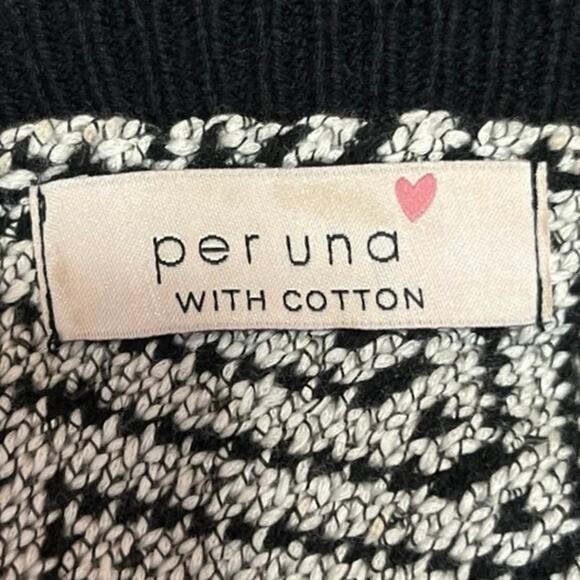 Marks & Spencer Per Una Grey Knit Striped Pullover Poncho Sweater Top Cape Sz S - Picture 3 of 4